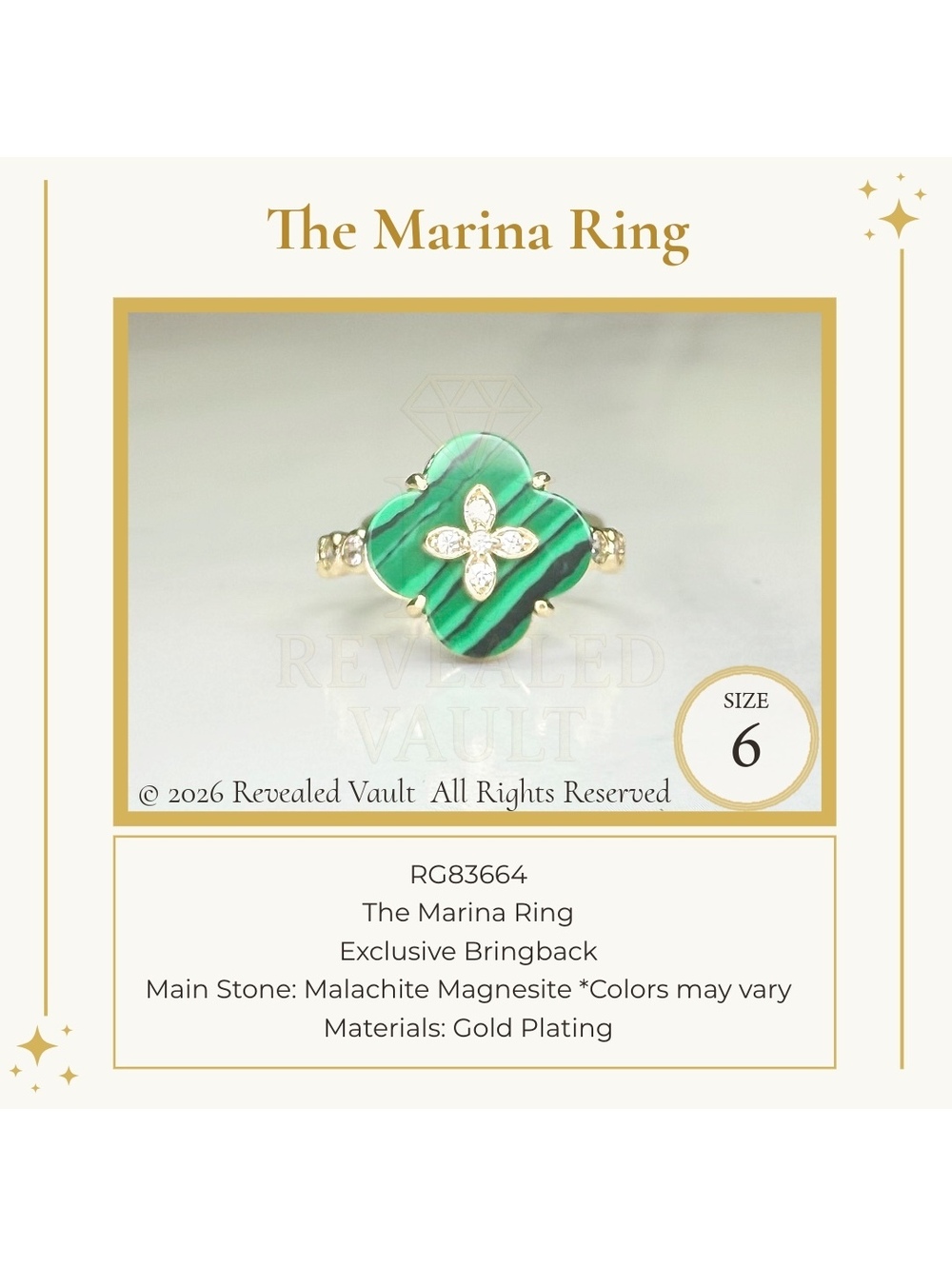 The Marina Ring - Size 6 - OG